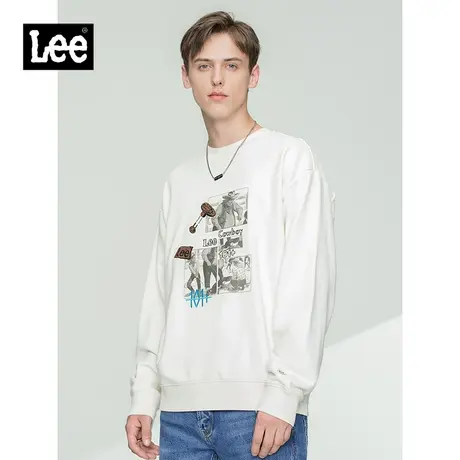 Lee商场同款101+21秋冬新品舒适多色圆领长袖卫衣男LMT001176100图片