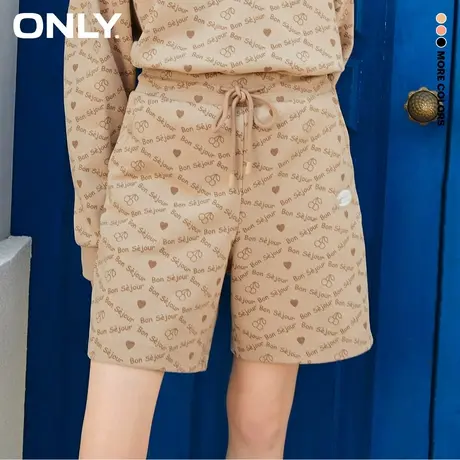 【上新】ONLY奥莱夏季甜美可爱字母印花短款卫裤休闲裤女图片