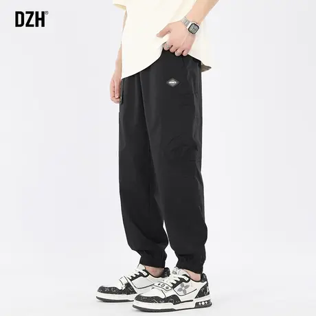 男生冰丝裤子男夏季薄款美式潮牌2023新款束脚休闲裤宽松百搭男裤商品大图