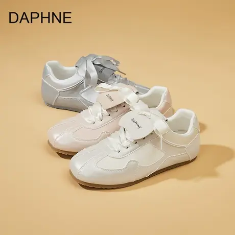 Daphne/达芙妮2025夏季新款芭蕾德训鞋女百搭舒适平底休闲运动鞋图片