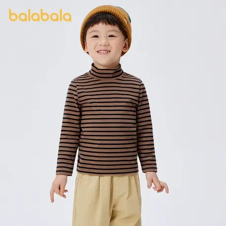 巴拉巴拉童装长袖T恤男童2025新款秋冬女童亲肤高领宝宝保暖秋衣商品大图