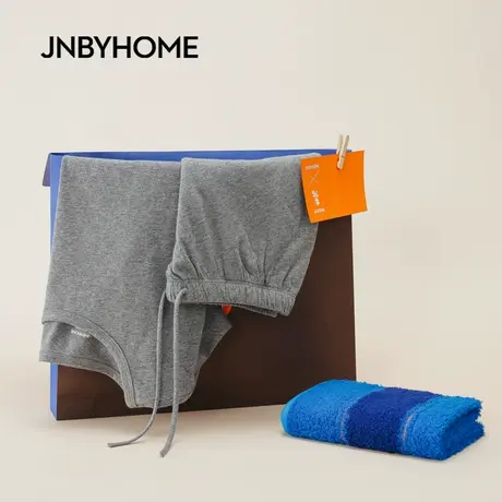 【跳海礼盒】JNBYHOME江南布衣短袖圆领家居套装毛巾组合礼盒商品大图