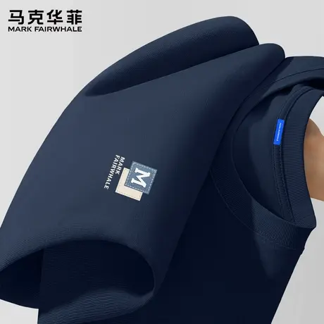 马克华菲纯棉长袖t恤男士秋季2025新款休闲宽松运动百搭打底衫男X图片