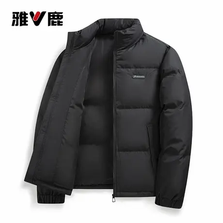 雅鹿男士羽绒服简约商务休闲立领短款冬季新款保暖羽绒外套男商品大图