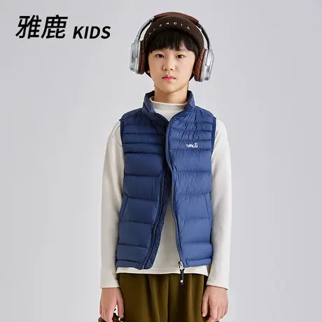 雅鹿儿童轻薄羽绒马甲背心外穿2024秋冬季新款男女童坎肩中大童商品大图