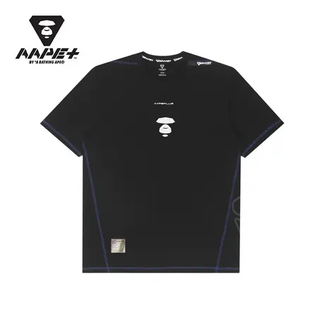 AAPE+男装春夏猿颜酷帅图案印花休闲短袖T恤0981XXI商品大图