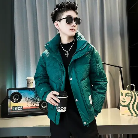 棉衣男秋冬季2022新款连帽工装棉服棉袄子男生学生加厚冲锋衣外套图片