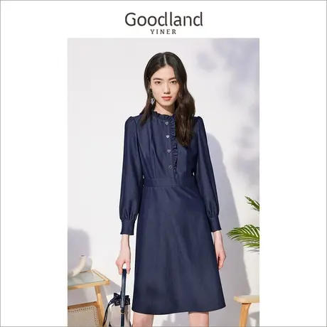 【聚划算百亿补贴官方直播】音儿美地女装秋季新款连衣裙图片