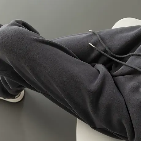 冬季加绒运动裤女2024新款秋冬显瘦裤子九分休闲裤束脚加厚毛绒裤商品大图