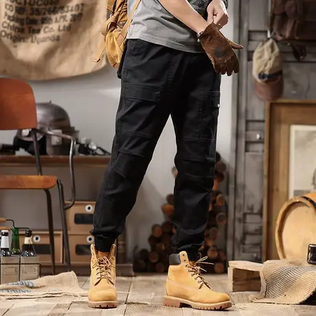 Modi Nick/摩帝尼克男士宽松直筒工装裤纯棉户外多口袋运动男裤商品大图