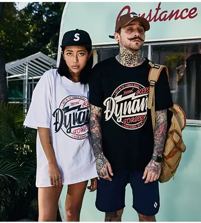 夏季青少年学院风潮男半袖ins港风情侣装T恤原宿风加肥加大码短袖商品大图