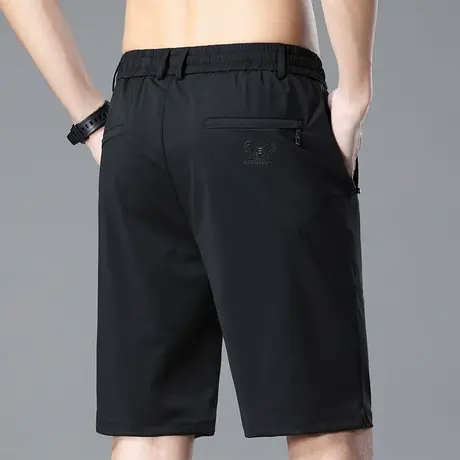 夏季薄款冰丝运动休闲短裤男士弹力宽松外穿沙滩五分中裤夏裤男款图片