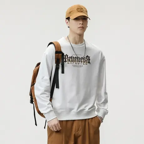 潮牌秋季男装潮流印花男士长袖春秋款时尚休闲高档男士休闲卫衣商品大图