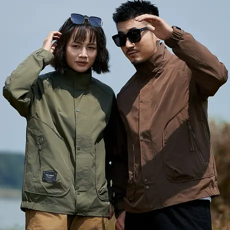 潮流百搭时尚外套情侣户外秋冬夹克休闲男外套大码男休闲夹克外衣图片
