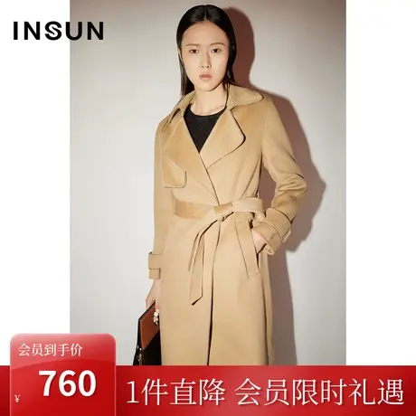 [自然环保]恩裳COVER冬季2022风衣款双面呢纯羊毛毛呢外套女商品大图