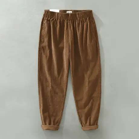 灯芯绒裤子男小脚休闲裤男士日系春季宽松休闲男裤纯棉长裤子男款商品大图