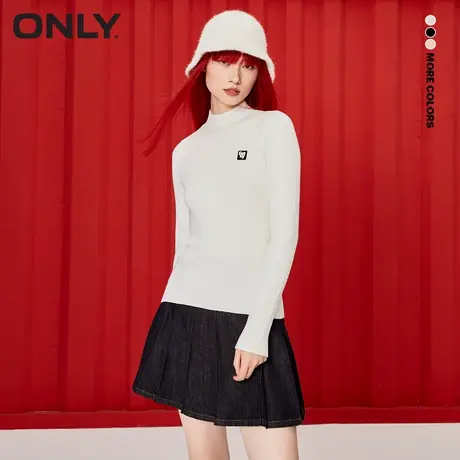 ONLY时尚休闲显瘦半高领打底上衣针织衫女|122424019商品大图