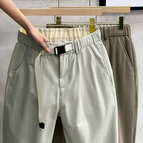 男士休闲裤直筒宽松工装裤子秋冬款休闲西裤男九分裤春季2023新款商品大图