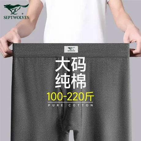 七匹狼男士秋裤男款纯棉加肥加大保暖裤大码宽松全棉打底线裤衬裤商品大图