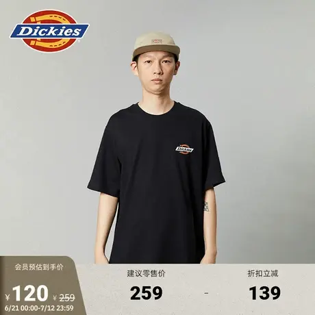 Dickies 春夏全棉汗布经典马蹄铁LOGO印花休闲短袖T恤 男女情侣商品大图