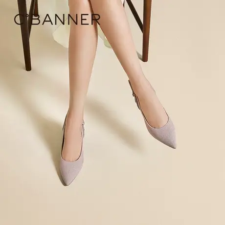 千百度水钻婚鞋女百搭气质新款高跟鞋尖头新娘鞋婚纱鞋浅口单鞋图片