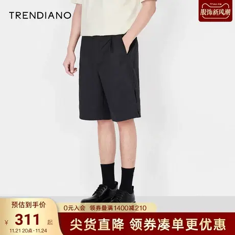 TRENDIANO夏季男装官方潮牌新款时尚简约直筒短裤休闲五分裤商品大图