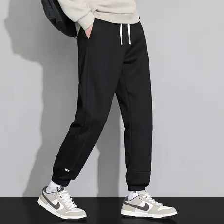 2024新款休闲长裤子男宽松运动裤九分裤小脚束脚黑色卫裤潮流百搭商品大图