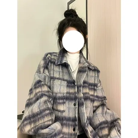 小香风外套女秋冬季宽松小个子高级感炸街上衣美式复古夹克棒球服商品大图