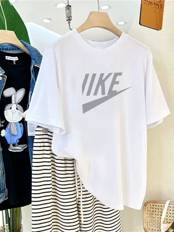 外贸大码美式街头短袖T恤女夏季ins潮牌宽松休闲情侣上衣体恤图片