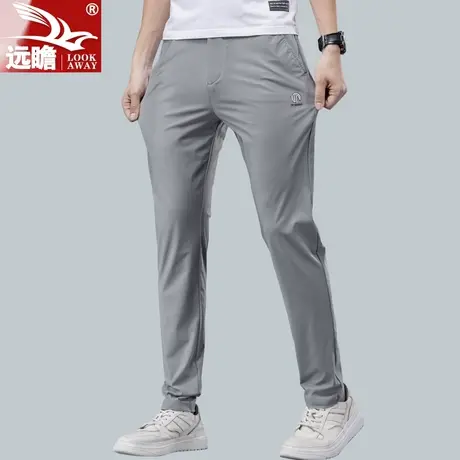 男士薄款休闲裤男夏季速干裤直筒修身冰丝裤夏天百搭弹力裤子男款图片