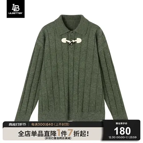 Lilbetter毛衣男日系纯色圆领上衣春秋款男装新款休闲打底针织衫商品大图