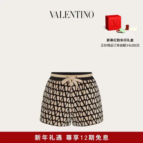 【新品】华伦天奴VALENTINO女士V标志棉质短裤商品大图