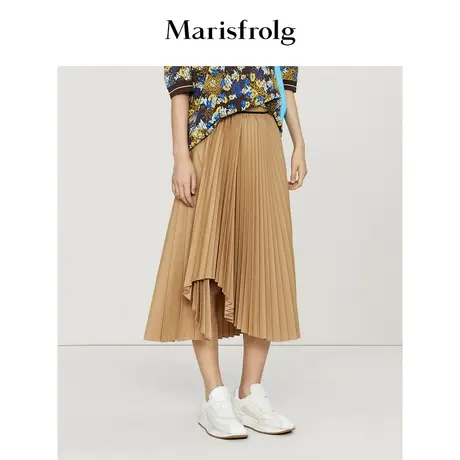 【通勤百搭系列】玛丝菲尔裙子春款女装23年新款a字百褶半身裙女图片