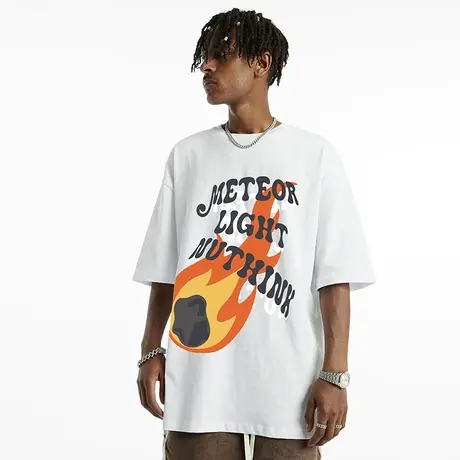 Nuthink美式嘻哈潮流短袖T恤男夏季高街潮牌ins宽松大码半截袖潮商品大图