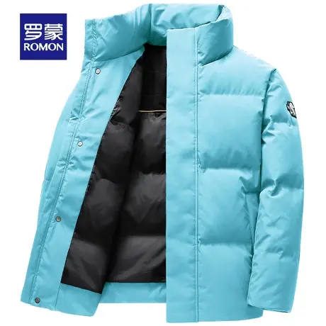 罗蒙2023年新款立领羽绒服男冬季加厚青少年时尚保暖面包服外套W图片