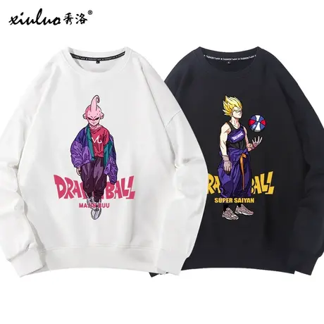 秀洛联名七龙珠衣服动漫卡通孙悟空贝吉塔布欧周边七龙珠卫衣加绒图片