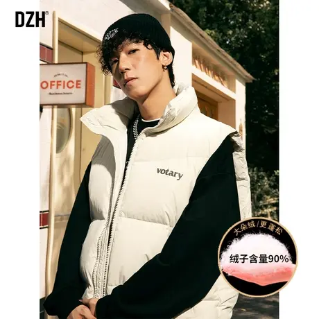 青少年鸭绒羽绒马甲男冬季短款羽绒服加厚面包服2024新款羽绒外套图片