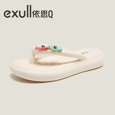 exull/依思Q拖鞋女夏外穿2023新款人字拖度假沙滩小众高级感凉拖商品大图
