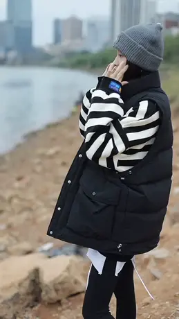 2023秋冬新款羽绒棉马甲背心女洋气时尚韩版宽松百搭棉服马夹外套商品大图