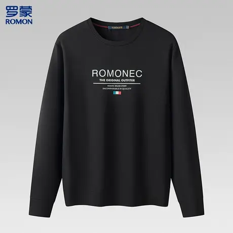 罗蒙秋季时尚印花卫衣男舒适亲肤男士卫衣休闲百搭潮流男卫衣图片
