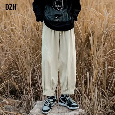 男士秋季灯芯绒日系工装裤子男ins潮百搭灯笼裤直筒裤2023年新款商品大图