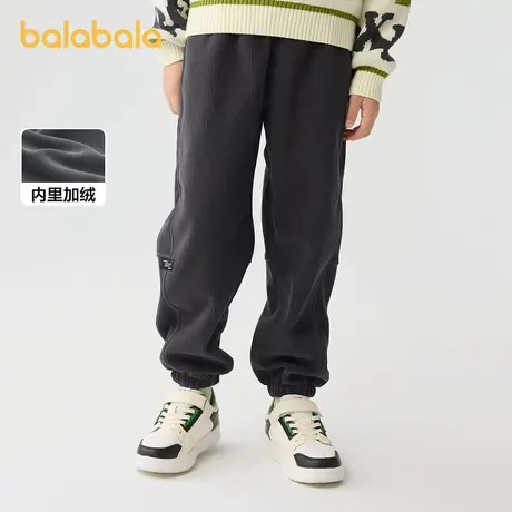 巴拉巴拉童装男童裤子秋冬2024新款女童中大童加绒休闲裤儿童长裤商品大图