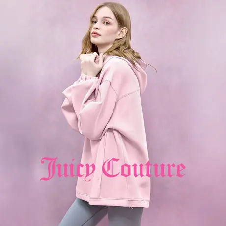 Juicy Couture橘滋卫衣女2025年秋季新款宽松休闲运动连帽上衣商品大图