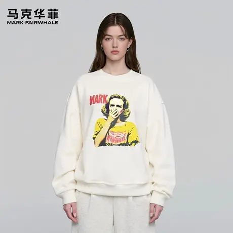 马克华菲 deer 卫衣男女款秋季重磅美式潮流复古外套2025新款百搭商品大图