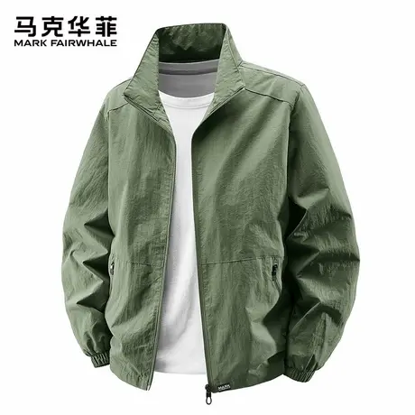 马克华菲男士立领外套秋季2025新款户外休闲夹克宽松工装上衣潮牌商品大图