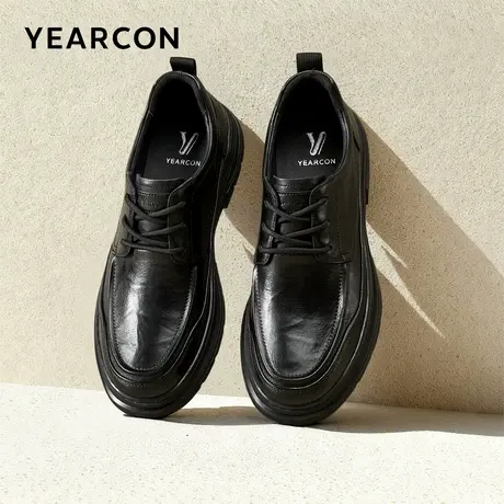 意尔康皮鞋男2026春季新款头层牛皮商务德比鞋时尚软底爸爸休闲鞋商品大图