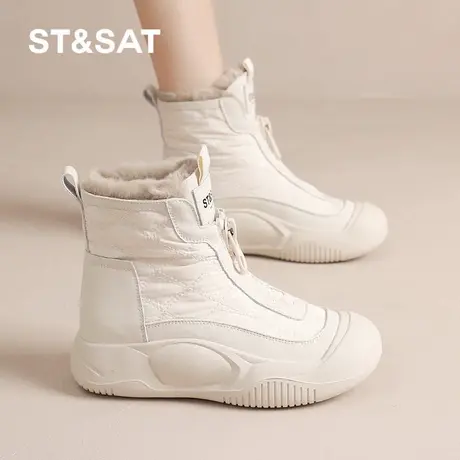 星期六大头雪地靴女冬2024冬季新款女款女士冬鞋加绒加厚保暖棉鞋图片