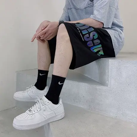 港风工装短裤男夏季ins大口袋休闲沙滩运动裤宽松潮流五分裤子潮商品大图