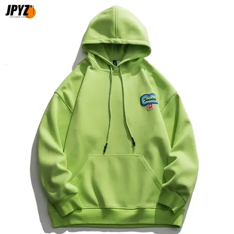 2022新款春款印花长袖连帽衫国潮上衣情侣外套潮卫衣薄款ins男图片