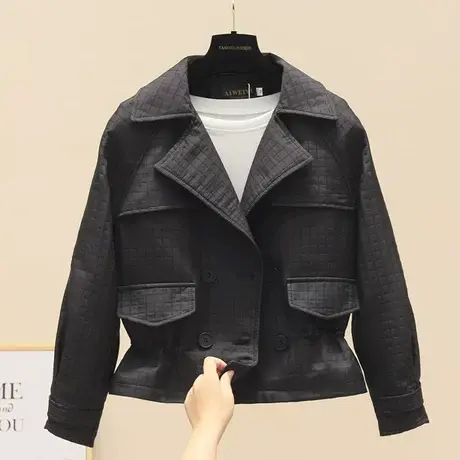 女装风衣秋装2023新款今年流行时尚百搭春秋洋气质小个子短款外套图片